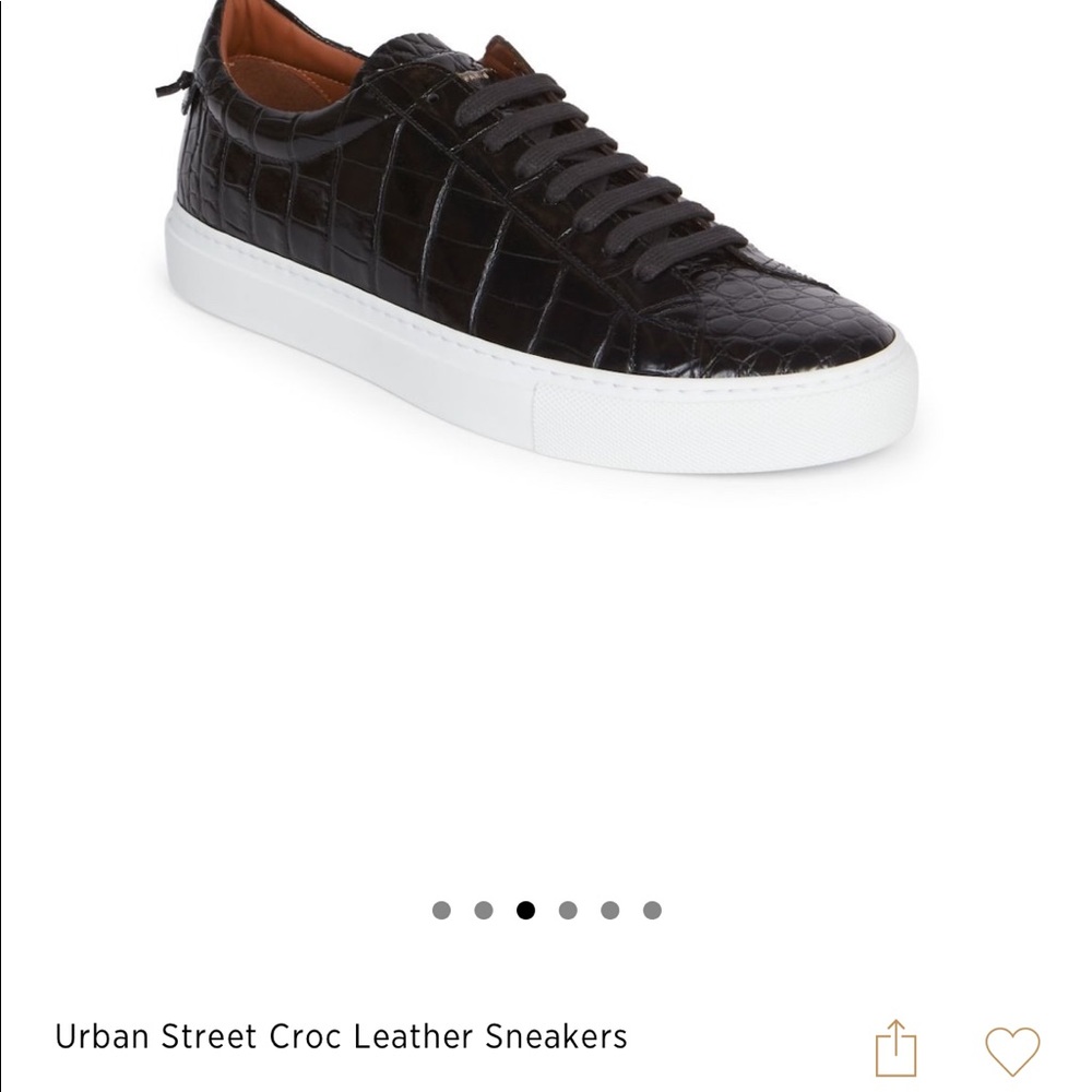 Givenchy croc leather detail sneakers